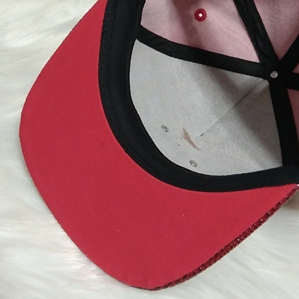 Beautiful Bling Cross Snap Back Hat Small Flaw Inside